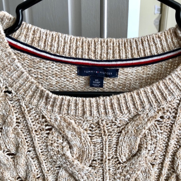Tommy Hilfiger Cable Knit Sweater, Beige Heather - Picture 5 of 5